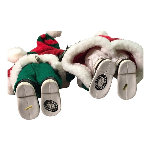 Vintage Terry's Village Christmas Boy & Girl Musical w/Moving Heads Collectable - Picture 7 of 8